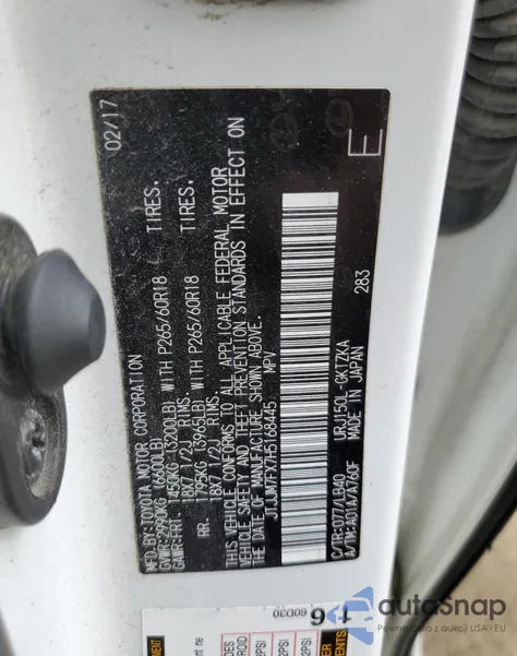 2017 Lexus Gx 460 Premium from USA, damaged, VIN JTJJM7FX7H5168445